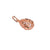 Pendant, Small Tear Drop Flower Peddles Locket Cage, Rose Gold, Alloy, 26mm x 21mm, Sold Per pkg of 1
