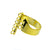 Base, Ring Base with 2 Rows & 9 Loops, Bright Gold, Alloy, 21mm x 19mm x 2mm (loop), Sold Per pkg of 1