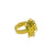 Base, Ring Base with 3 Rows & 14 Loops, Bright Gold, Alloy, 23mm x 19mm x 2mm (loop), Sold Per pkg of 1