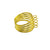 Base, Ring Base with 5 Rows & 5 Loops, Bright Gold, Alloy, 25mm x 14mm x 3mm (loop), Sold Per pkg of 1