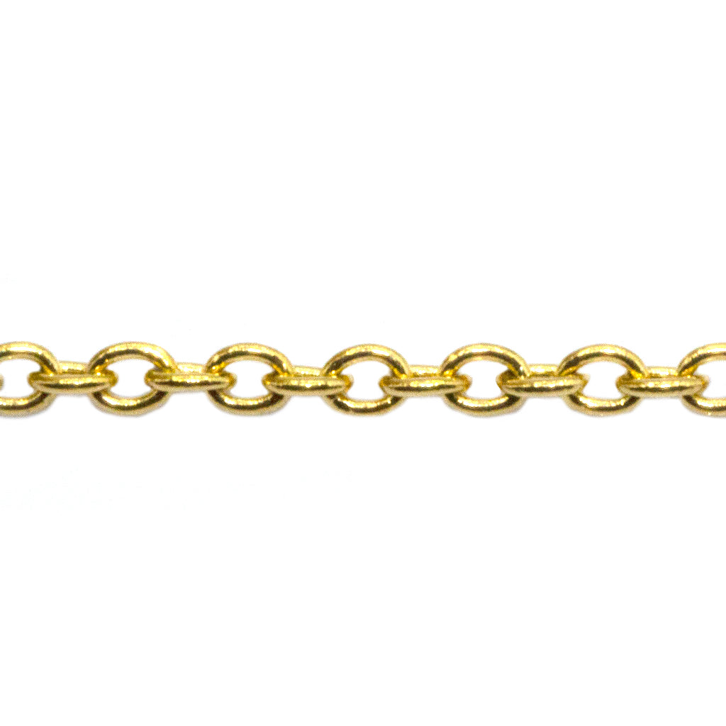 Chains, Gold-Plated Stainless Steel Cable Chain, Available in 2 Sizes - Sold Per Meter