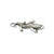 Charms, Alligator Charm, Silver, Alloy, 21mm X 11mm, Sold Per pkg of 10