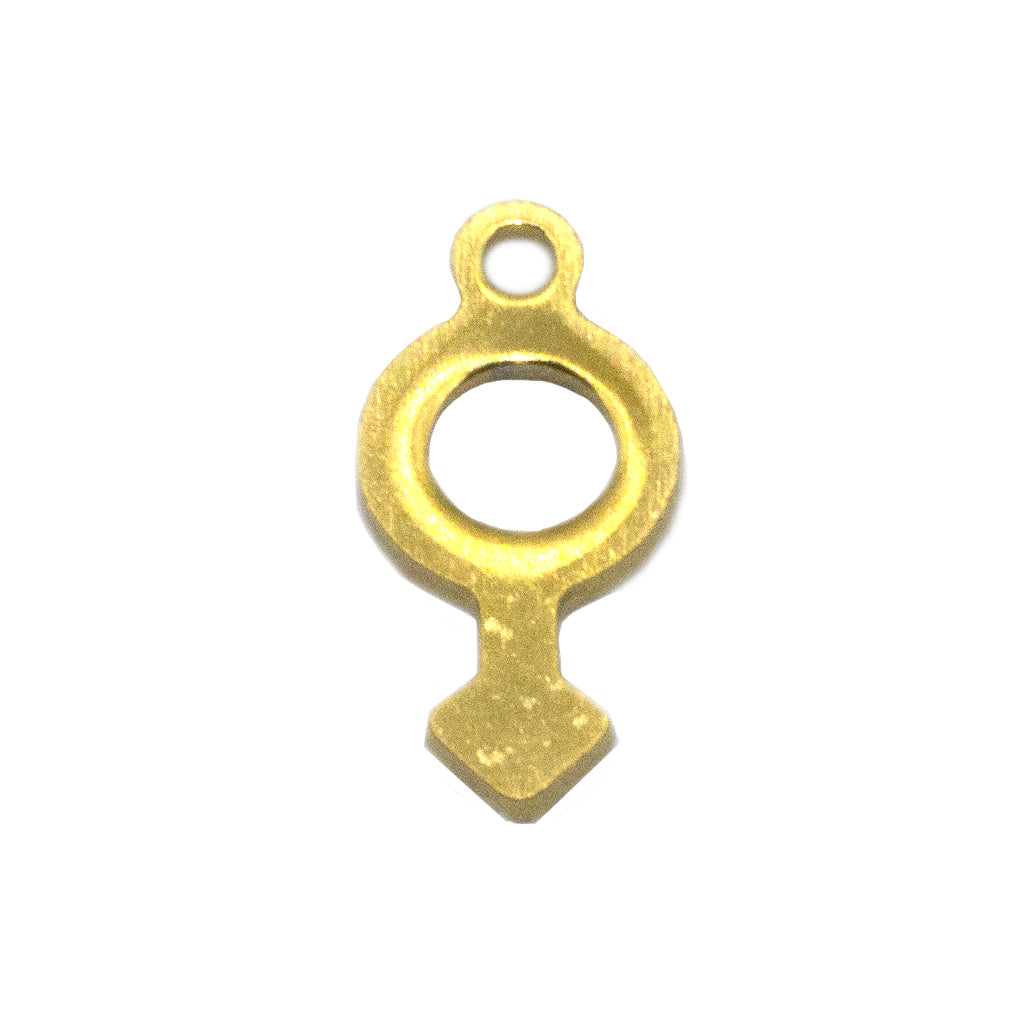 Charms, Male Symbol, Gold, Alloy, 12mm X 6mm, Sold Per pkg of 2