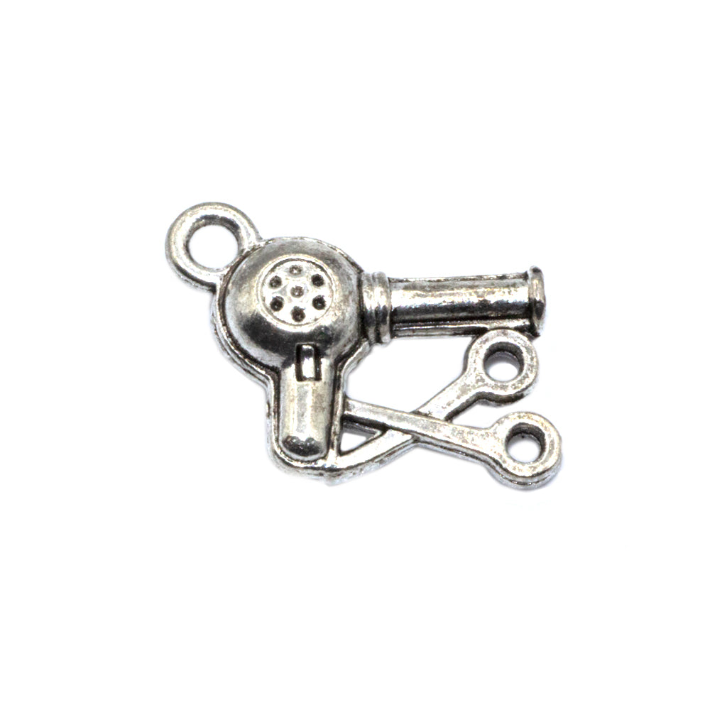Charms, Hair Supplies, Silver, Alloy, 19mm X 12mm, Sold Per pkg of 8