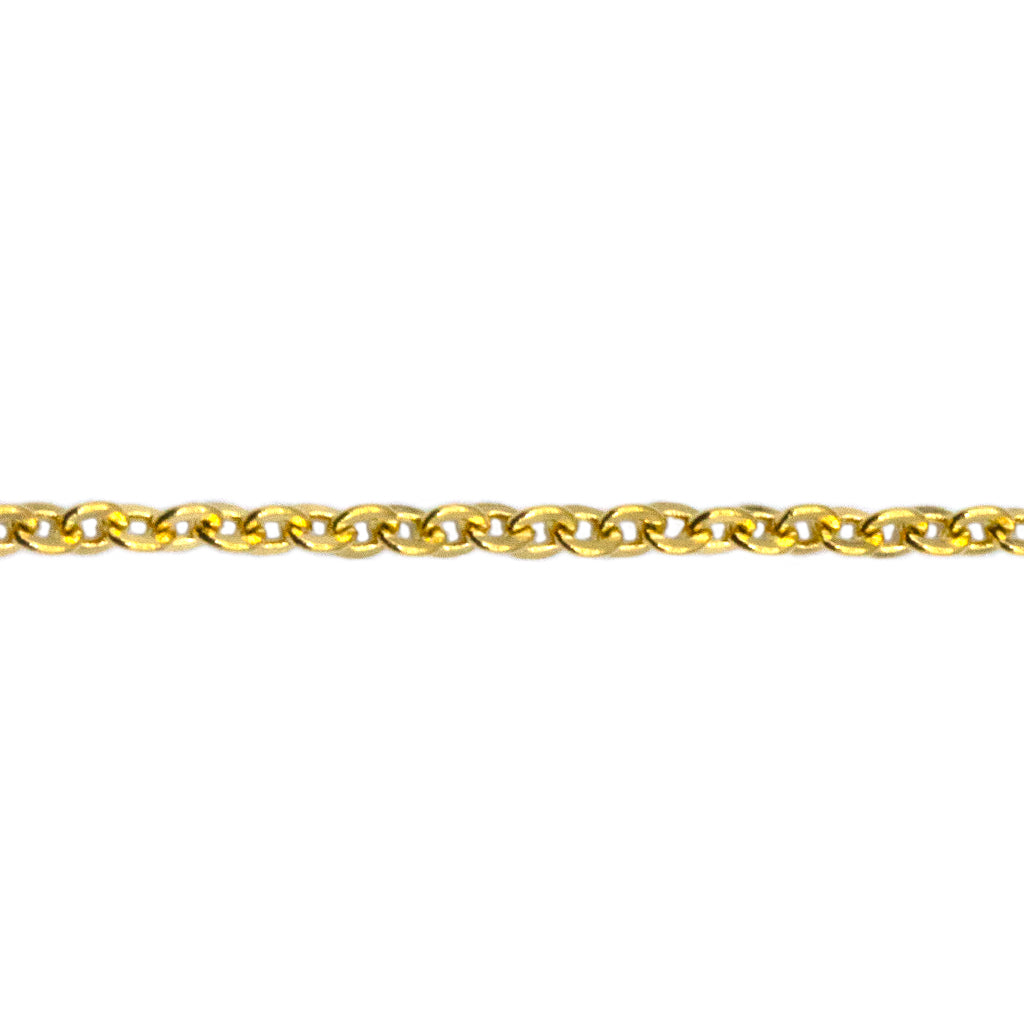 Chains, Gold Stainless Steel Cable Chain, 1mm x 1mm x 0.5mm loop, Sold per meter