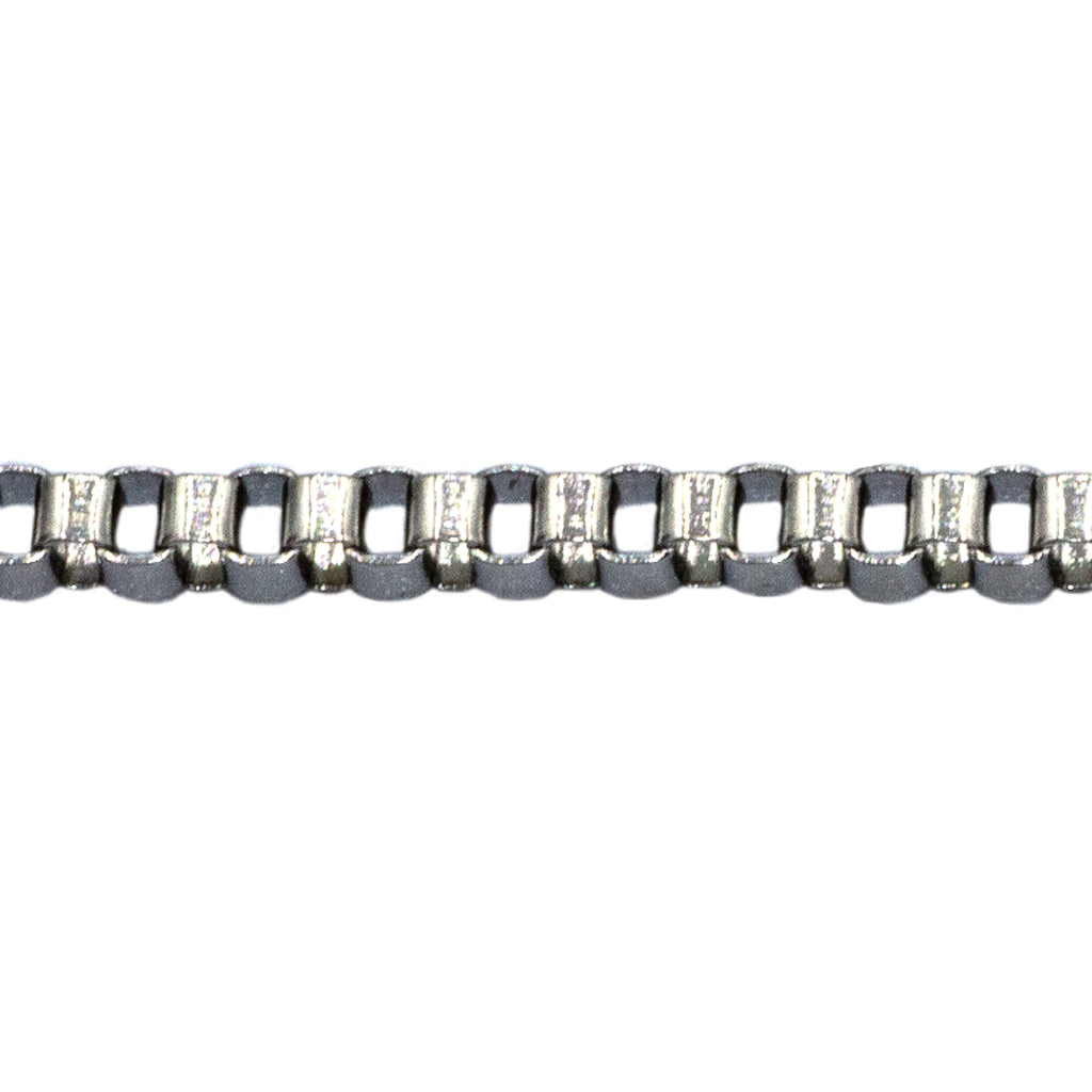 Chains, Box Chain, Stainless Steel, 2mm x 2mm x 1mm loop -  Sold per meter