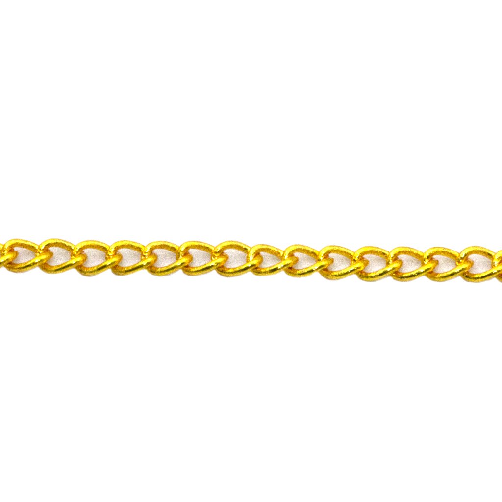 Chains, Curb Chain, Alloy, 5mm x 3.5mm x 2mm loop, Available in 4 Different Colours - Sold Per Meter