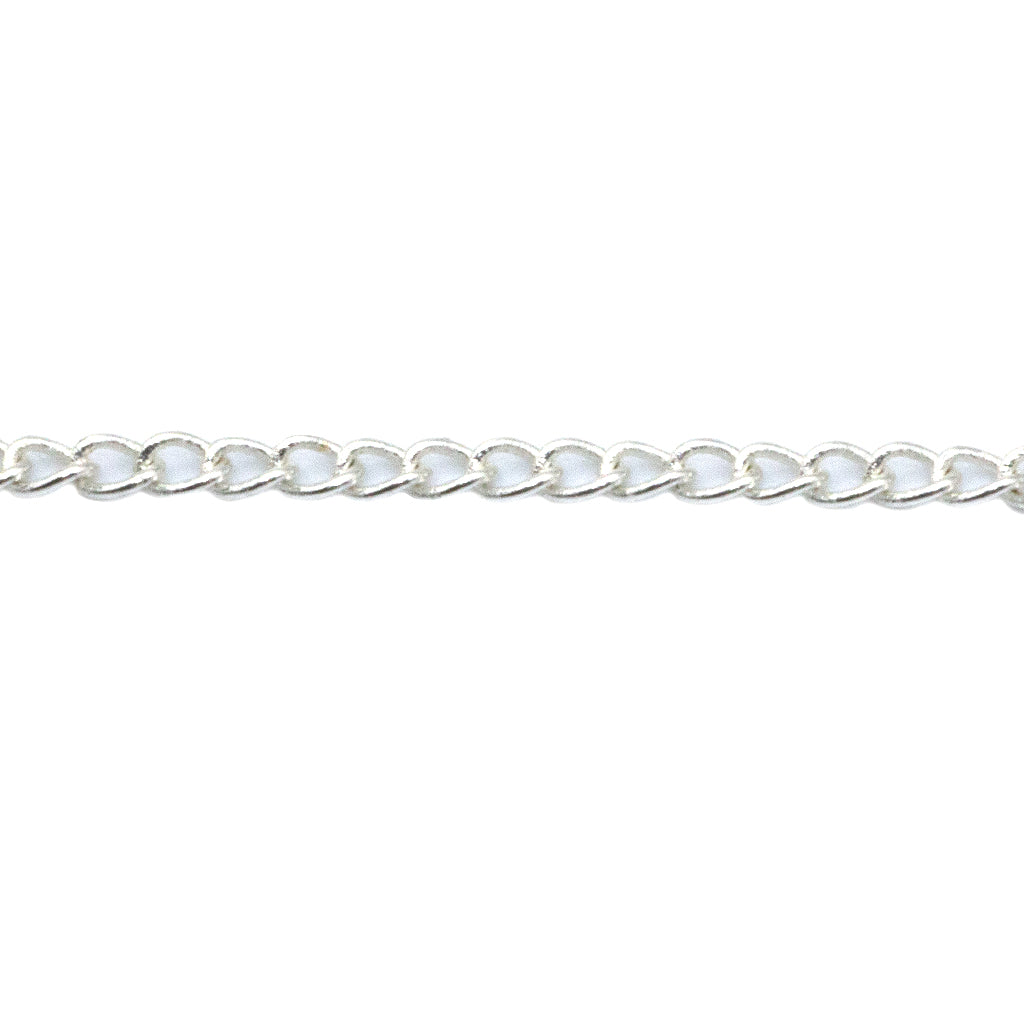 Chains, Extension Curb Chain, Alloy, 5mm x 4mm x 3mm loop, Available in 4 Different Colours - Sold Per Meter