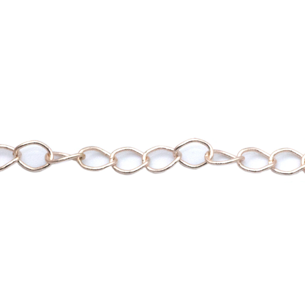 Chains, Extension Curb Chain, Alloy, 5mm x 4mm x 3mm loop, Available in 4 Different Colours - Sold Per Meter