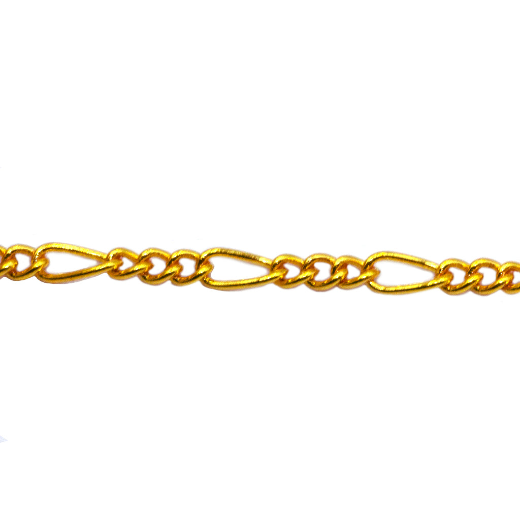 Chains, Figaro Chain, Alloy, 5mm x 3mm x 2mm loop, Available in 2 Different Colours - Sold Per Meter