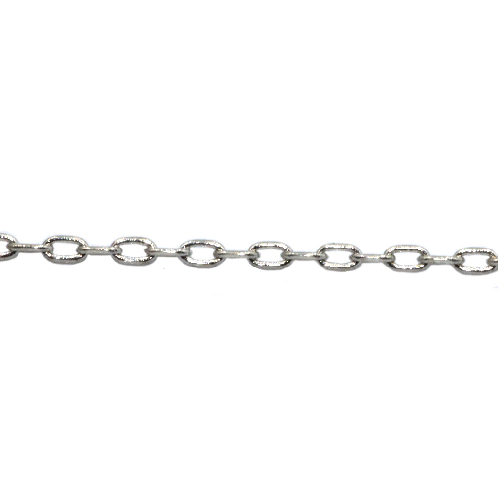 Chains, Cable Chain, Alloy, 2.5mm x 1mm x 1mm loop, Available in 4 Different Colours - Sold Per Meter