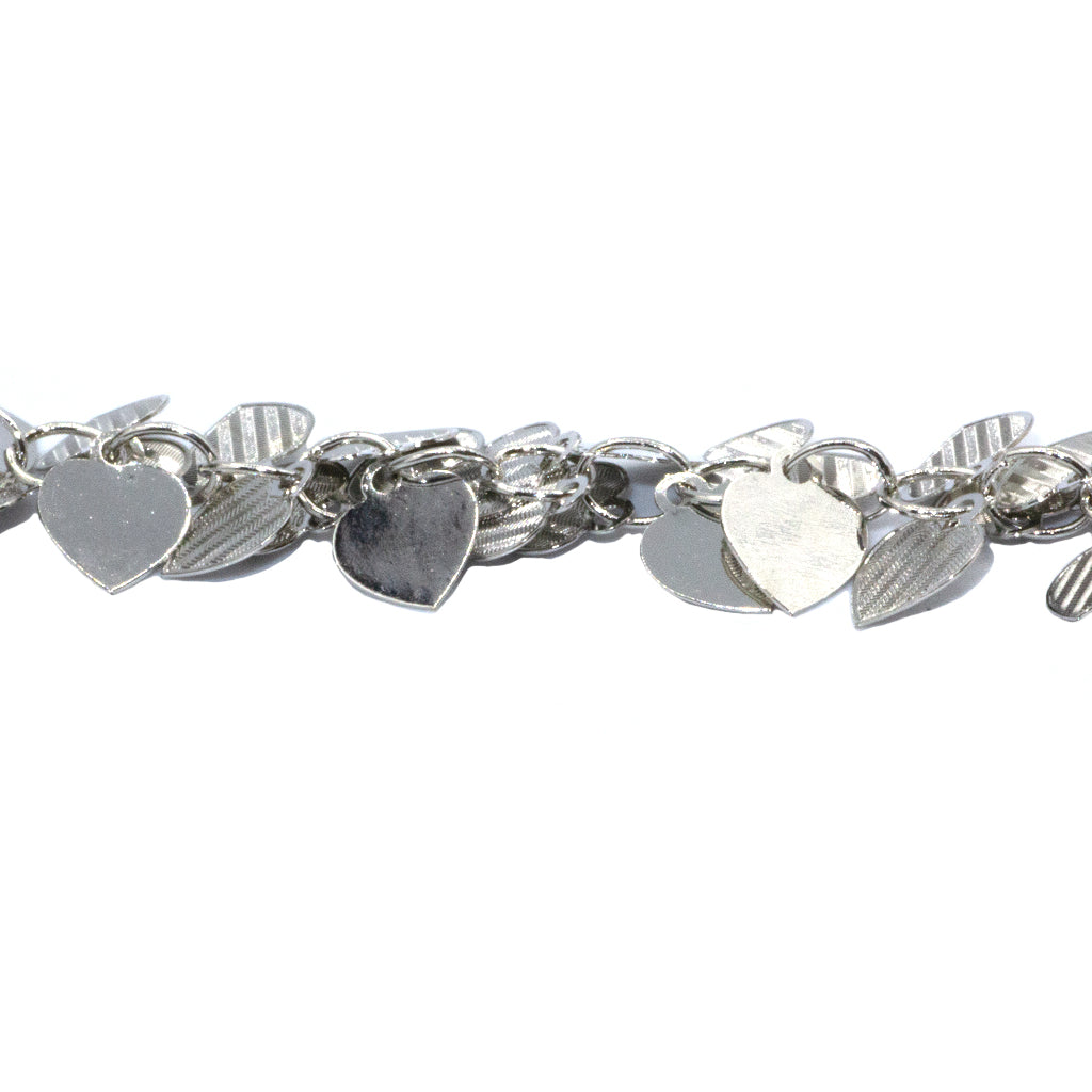 Chains, Charmed Chain, Silver, Alloy, Available in 3 Styles - Sold per meter
