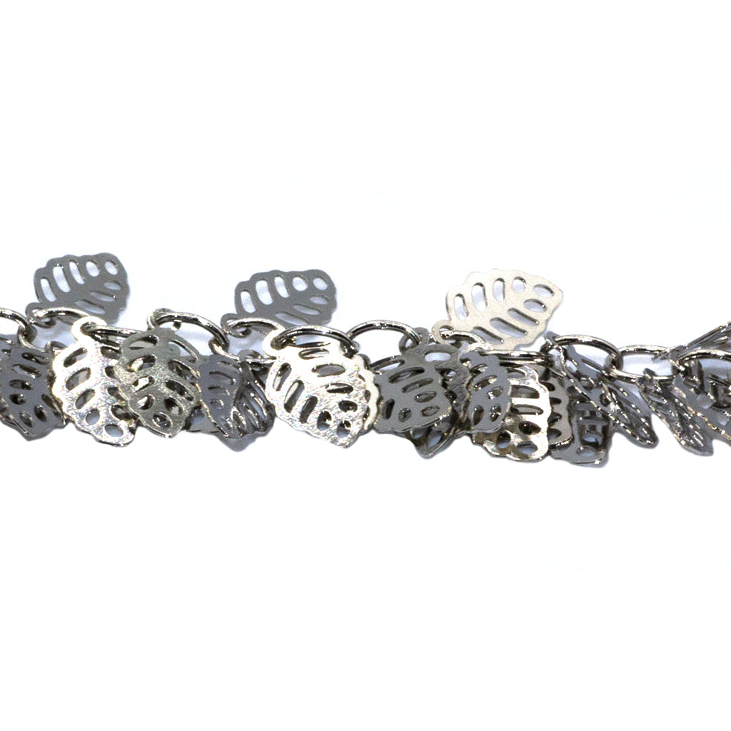 Chains, Charmed Chain, Silver, Alloy, Available in 3 Styles - Sold per meter