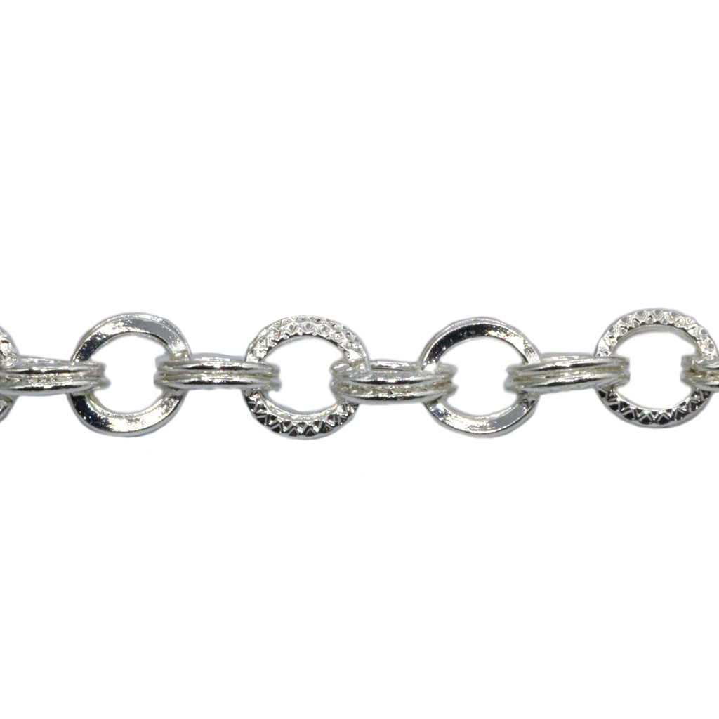 Chains, Dotted Double Link Belcher Chain, Alloy, 8mm x 8mm x 5mm loop, Available in 2 Different Colours - Sold Per Meter