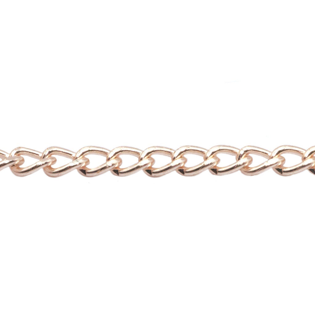 Chains, Curb Chain, Alloy, 4mm x 3mm x 2mm loop, Available in 4 Colours - Sold Per Meter