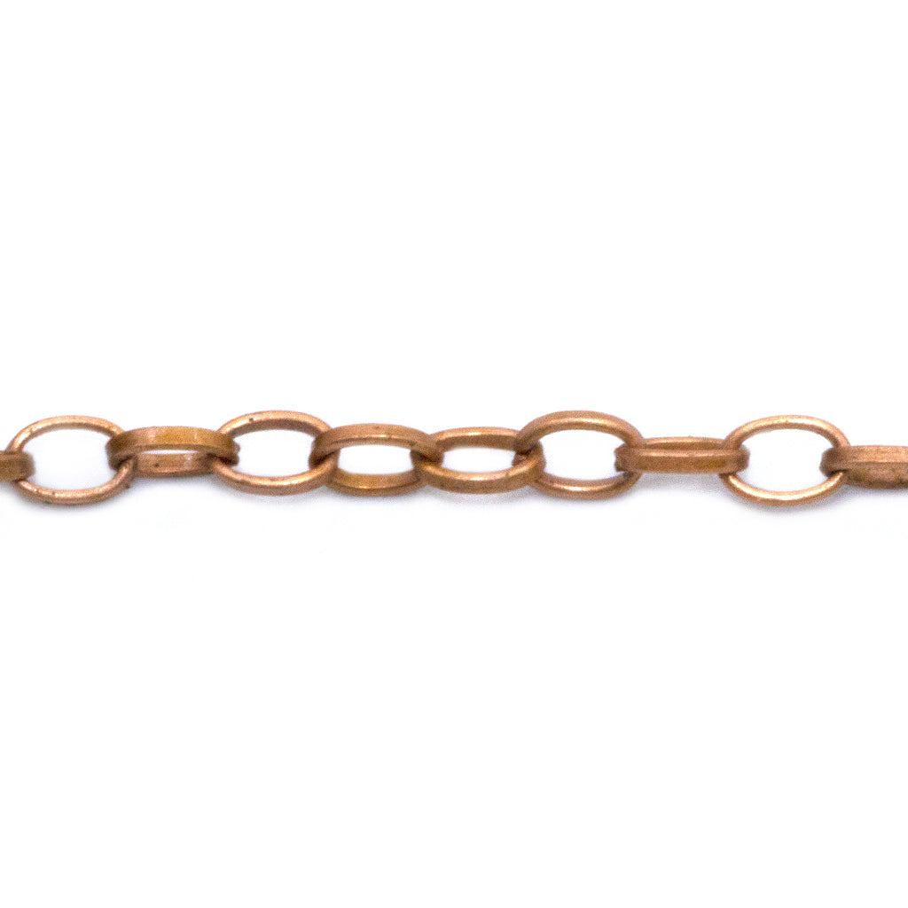 Chains, Cable Chain, Copper, Alloy, 4.5mm x 3mm x 2mm loop - Sold per Meter