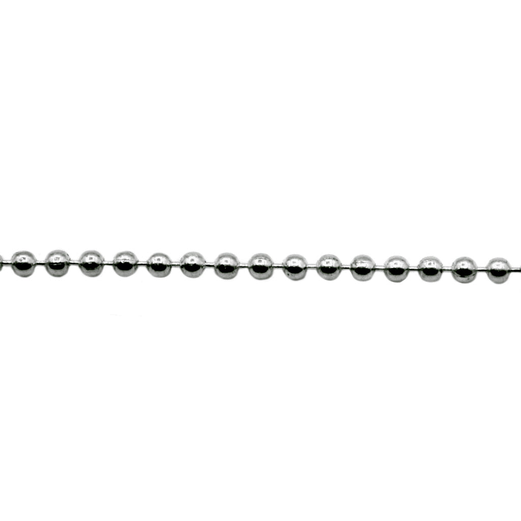 Ball Bead Chain, 1.0mm, Alloy Gun Metal,  Sold per Meter