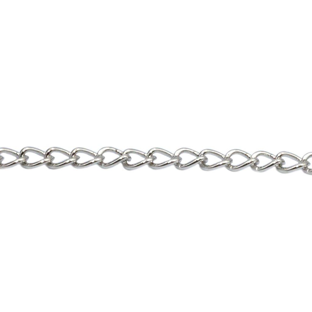 Chains, Curb Chain, Alloy, 4mm x 3mm x 2mm loop, Available in 4 Colours - Sold Per Meter