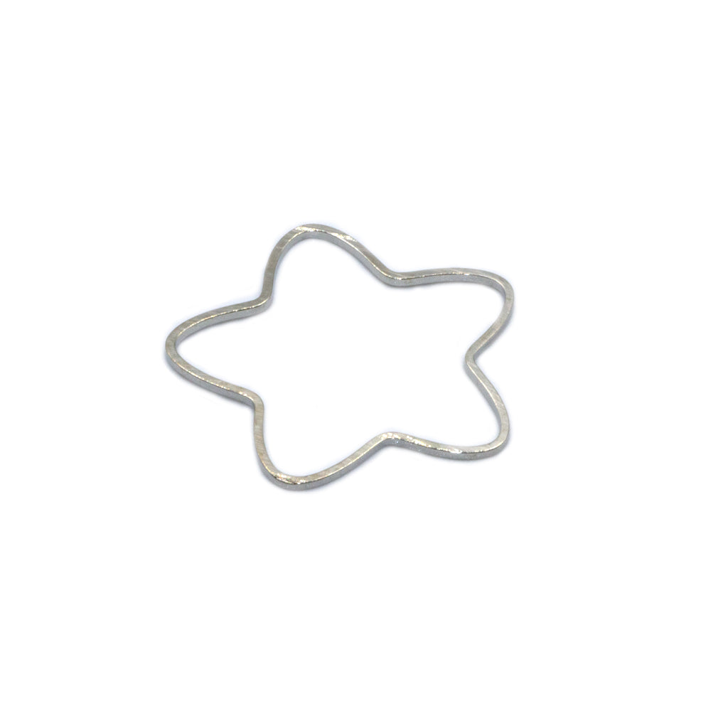 Connector, Star Connector, Silver, Alloy, 28mm x 28mm, Sold Per pkg of 10