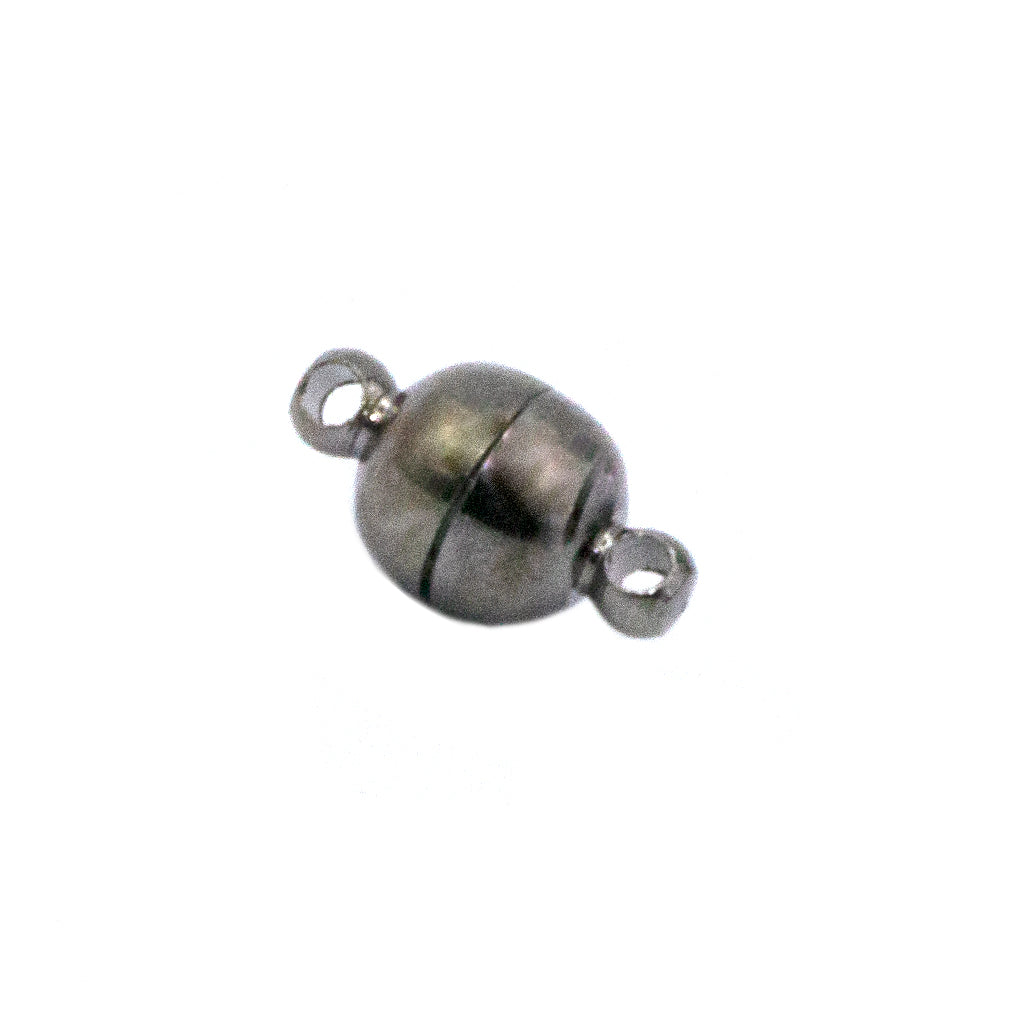 Clasp, Small Magnetic Clasp, Gunmetal, Alloy, 10mm x 6mm, Sold Per pkg of 1
