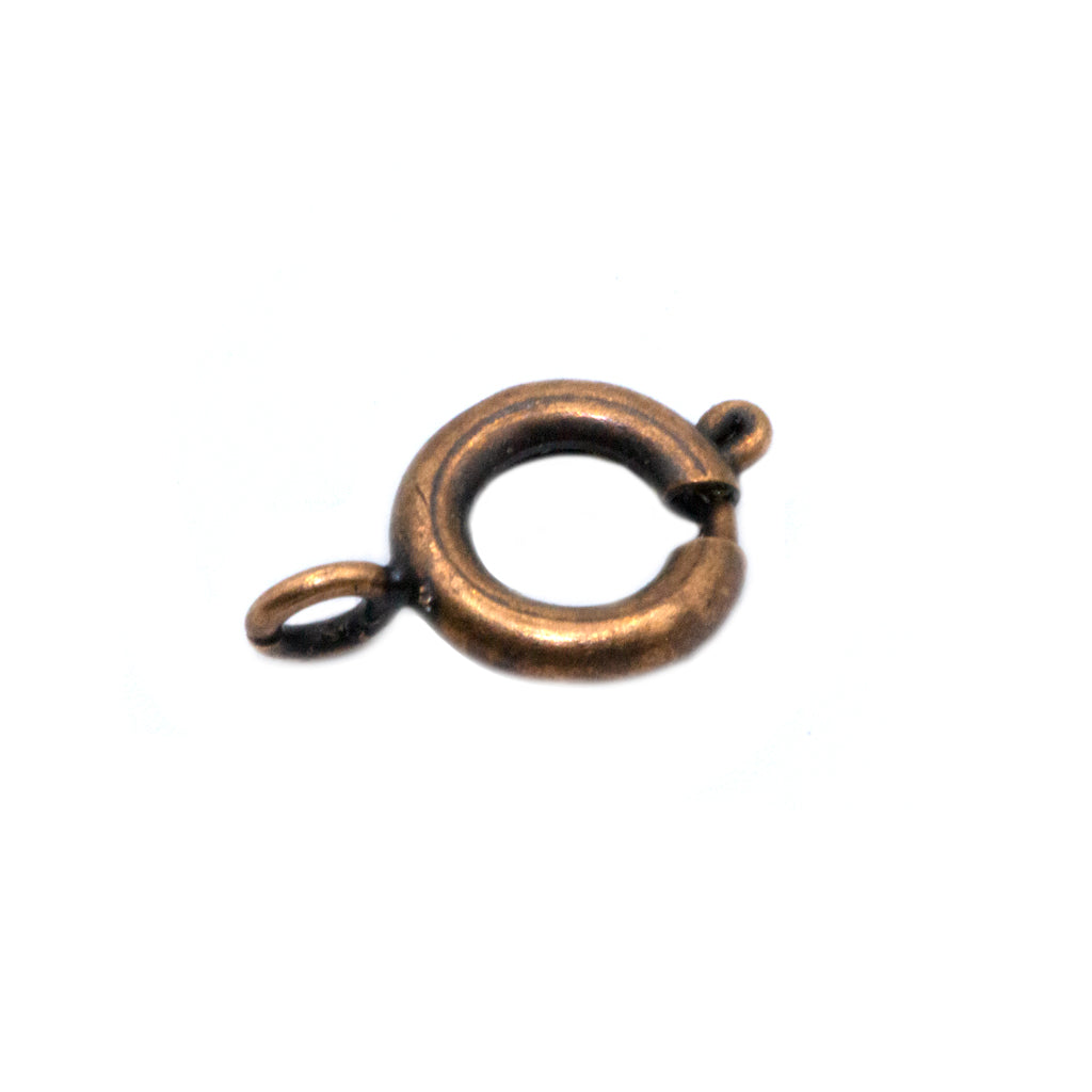 Clasp, Spring Clasps, Copper Alloy, 10mm x 7mm x 2mm, Sold Per pkg of 12
