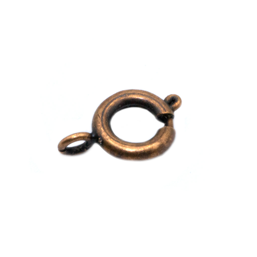 Clasp, Spring Clasps, Copper Alloy, 10mm x 7mm x 2mm, Sold Per pkg of 10