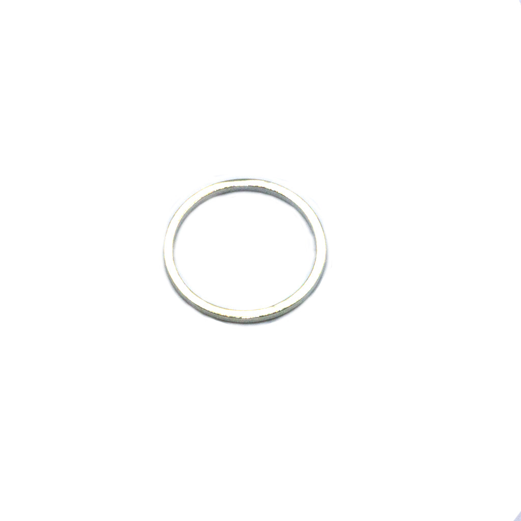 Connector, Plain Circle, Alloy, Bright Silver, 16mm x 16mm, Sold Per pkg of 18pcs