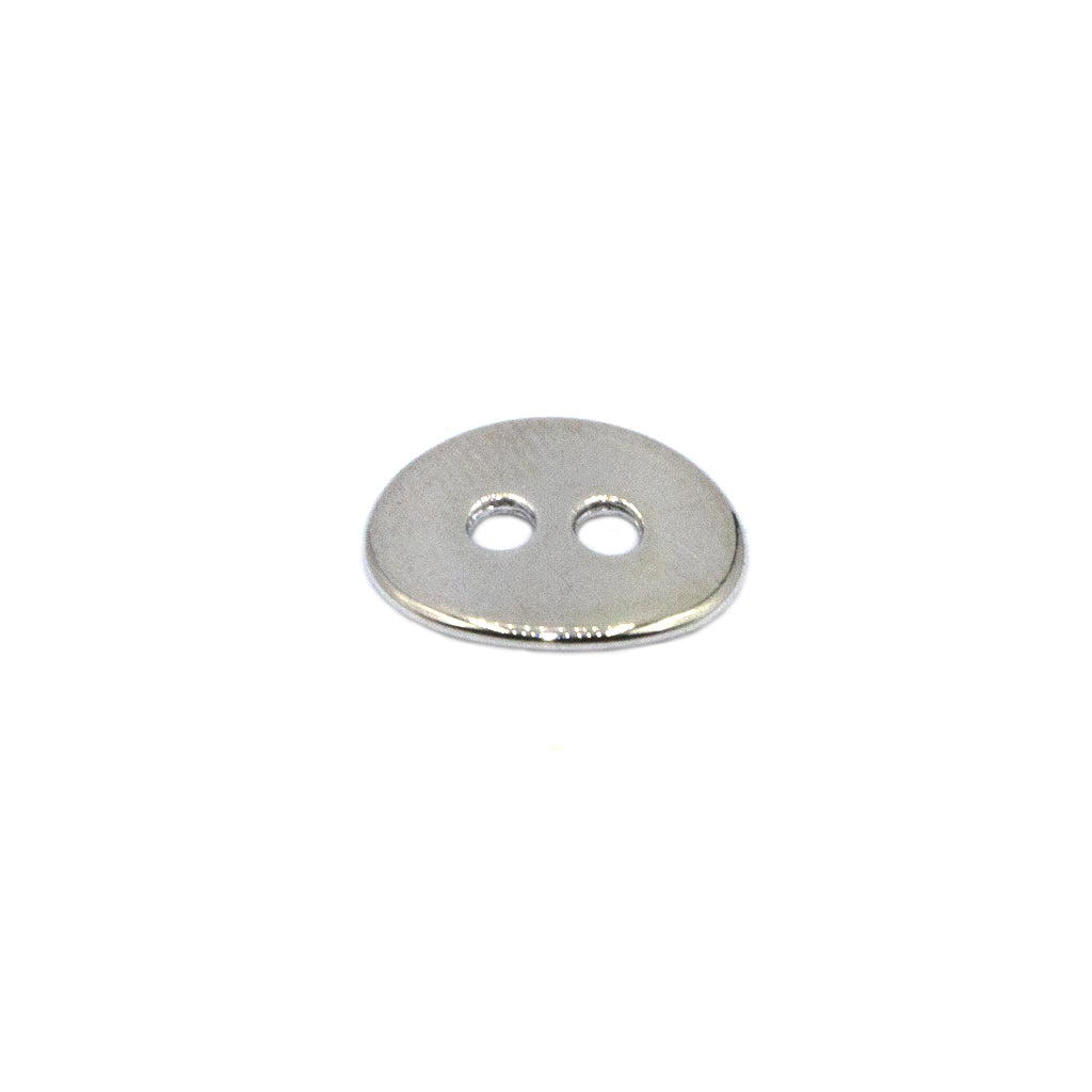 Connector, Oval Button Connector, Silver or Gold, Alloy, 11mm x 14mm x 1mm - 6 pcs