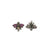 Micro Pave Bee Connector, Cubic Zirconia, Gun Metal-Plated, 15mm x 18mm, 1pc