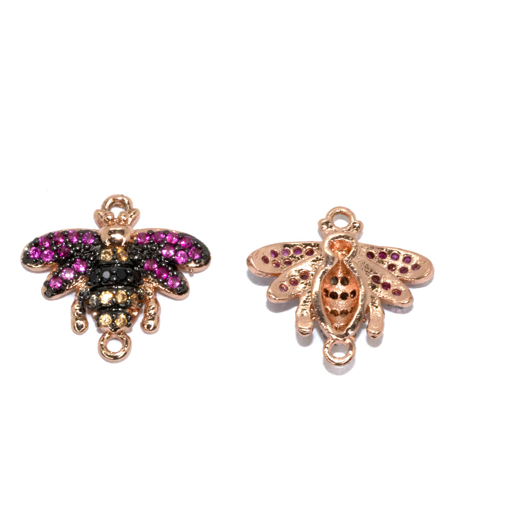 Bee earrings rose gold deals