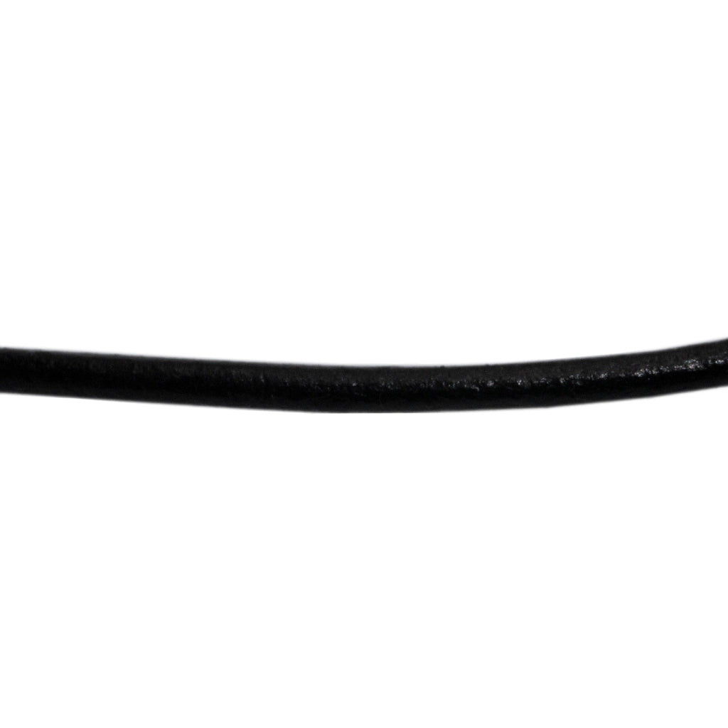 Leather Cord, Black, 3mm, Sold per Yard