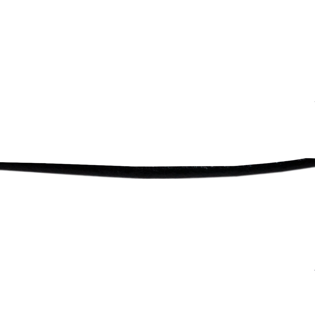 Leather Cord, Black, 1mm, Sold per Yard