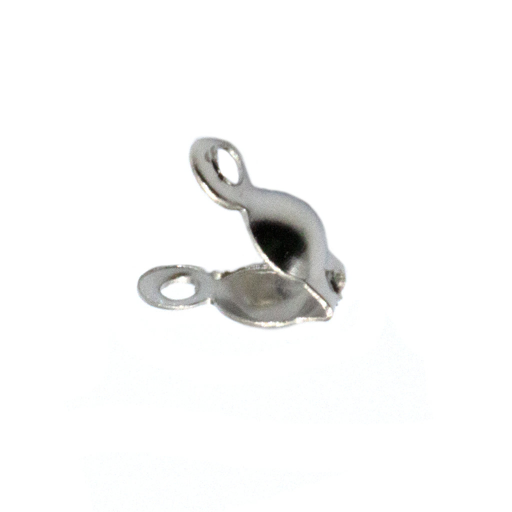 Clamshell Beads Tips, Antique Silver, Alloy, 8mm x 4mm,  Sold Per pkg of 70+