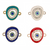 Connector, Evil Eye, Enameled & Rhinestone, 6pcs/bag, Available in Multiple colors