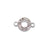 Connector, Rhinestone Circle, 13mm(L) x 8.6mm(w) x 1.9mm(h), 1.8mm hole, 6pcs/bag, Available in Multiple colors