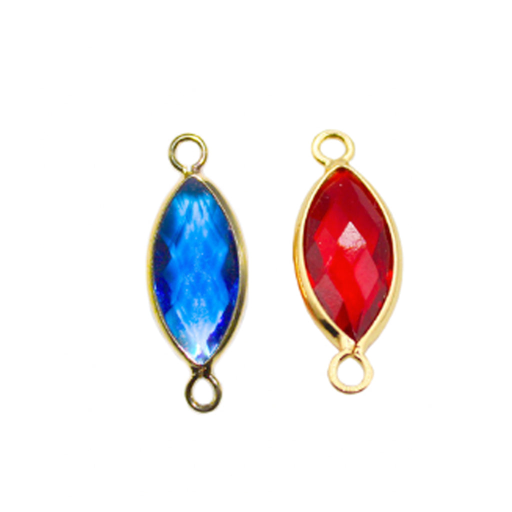 Glass Connectors, Available Various colours and Shapes, 2 pcs/bag