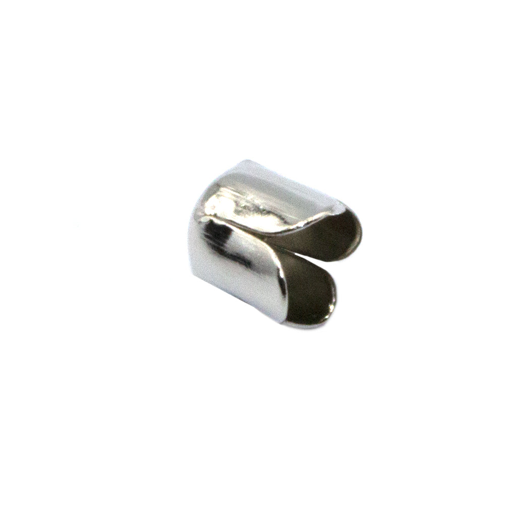 Terminator, Cord End Caps, Silver, Alloy, 7mm x 6mm, Sold Per pkg of 20