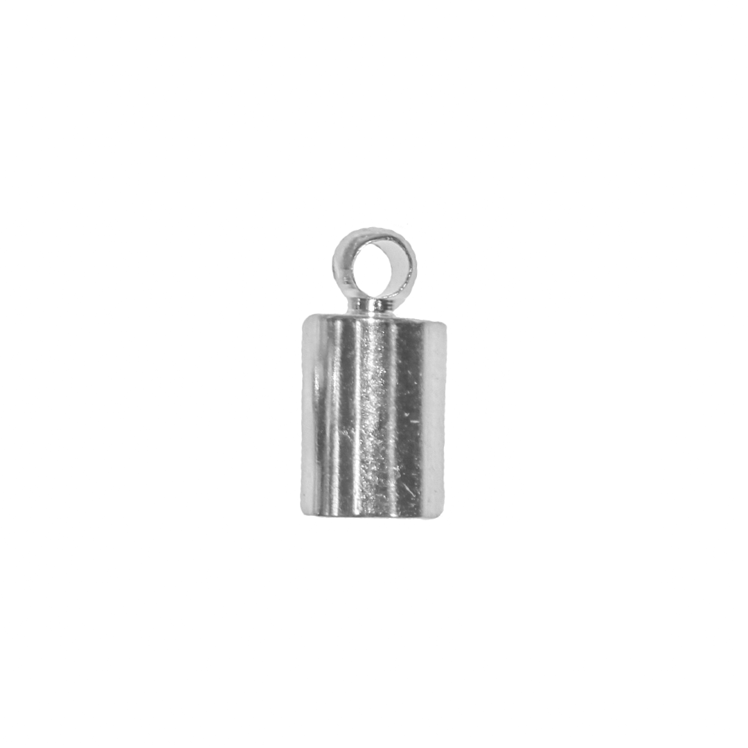 Terminator, Cord Ends, Bright Silver, Alloy, 10mm x 5mm, Sold Per pkg of 10