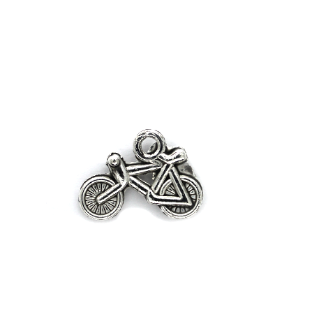 Charms, English Bicycle, Silver, Alloy, 19mm X 14mm, Sold Per pkg of 5