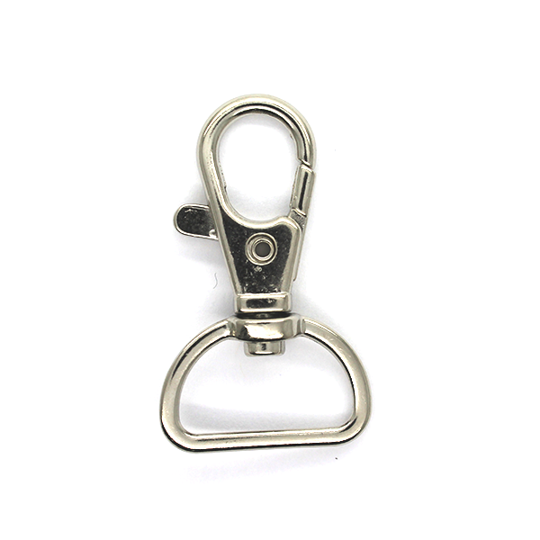 Clasp, Lobster Clasp with Handle, Silver, Alloy, 41mm x 25mm, Sold Per pkg of 4 - Butterfly Beads