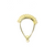 Earring, Drop with Loops, Gold, Alloy, 32mm x 23mm, Sold Per pkg of 8