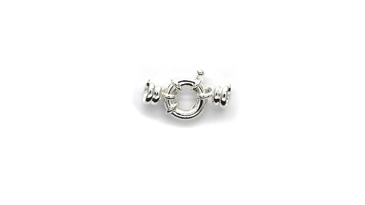 Clasp, Tube Toggle Clasp, Silver, Copper Alloy, 24mm x 17mm x 9mm, Sold Per pkg of 1 - Butterfly Beads