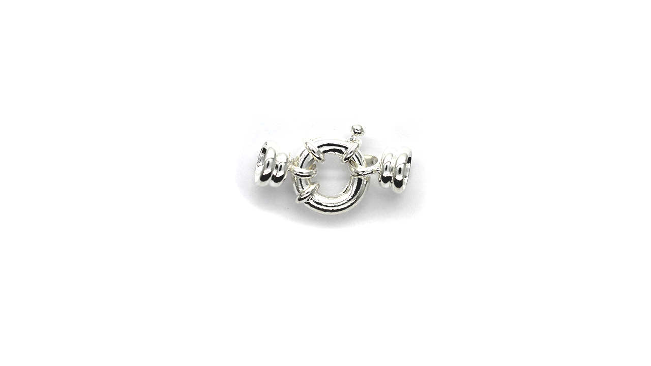 Clasp, Tube Toggle Clasp, Silver, Copper Alloy, 24mm x 17mm x 9mm, Sold Per pkg of 1 - Butterfly Beads