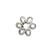 Spacers, Wire Petals , Alloy, Silver, 15mm X 13mm X 1mm, Sold Per pkg of 6