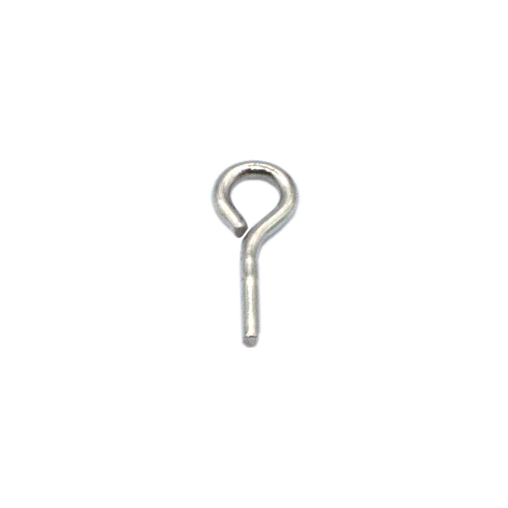 Eye Pin Bail, Silver, Stainless Steel, 0.35 inches, 22 Gauge - 55+ Pcs/Bag