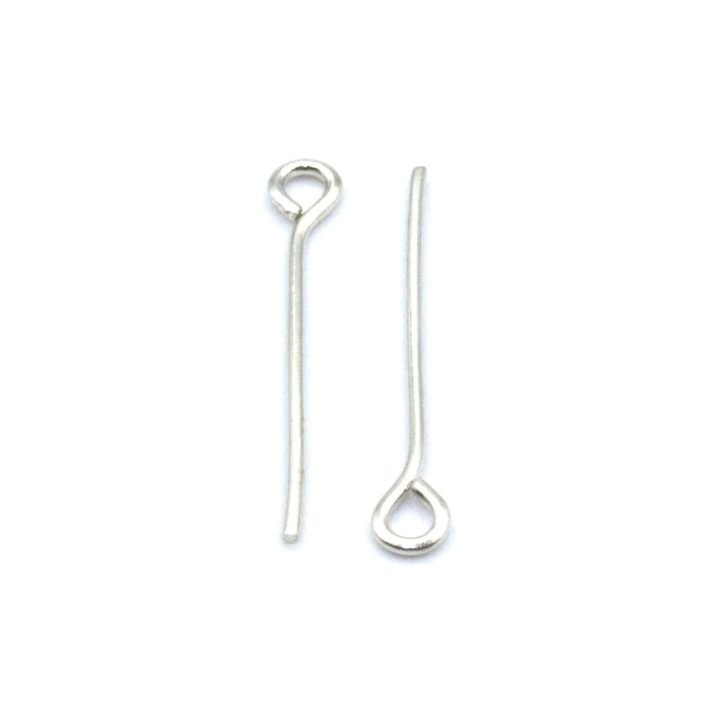 Eye Pins, Antique Silver, Alloy, 0.80 inch, 22 Gauge, Approx. 115+ pcs per bag