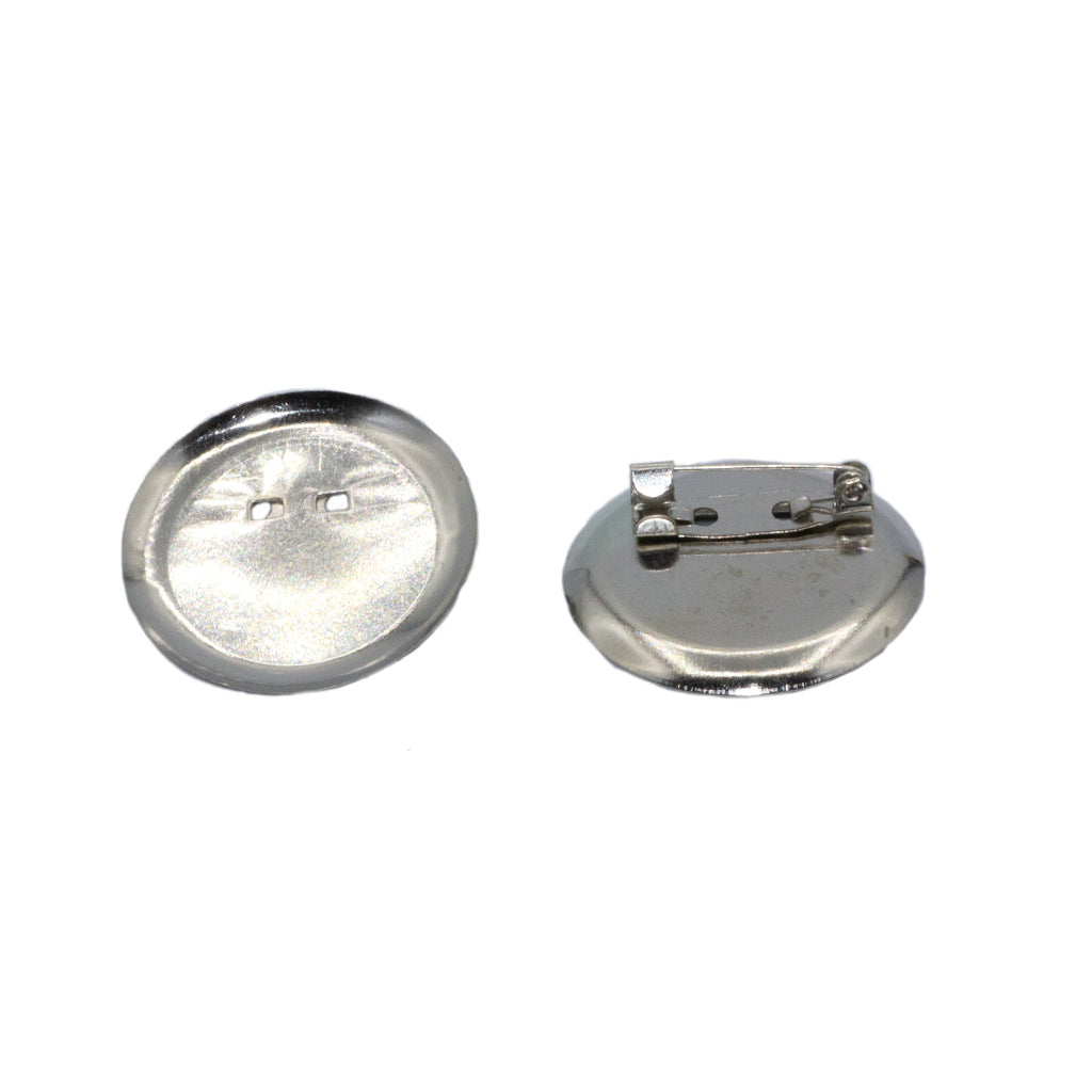 Brooch Base Pins, Silver, Alloy, 30mm, Sold Per pkg of 12