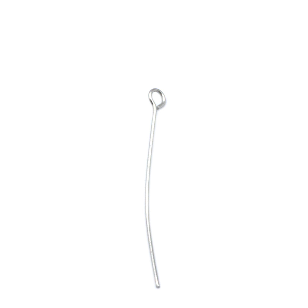 Eye Pins, Silver, Stainless Steel, 1.55 inch, 22 Gauge, Sold Per Pkg ~ 60+ Pcs