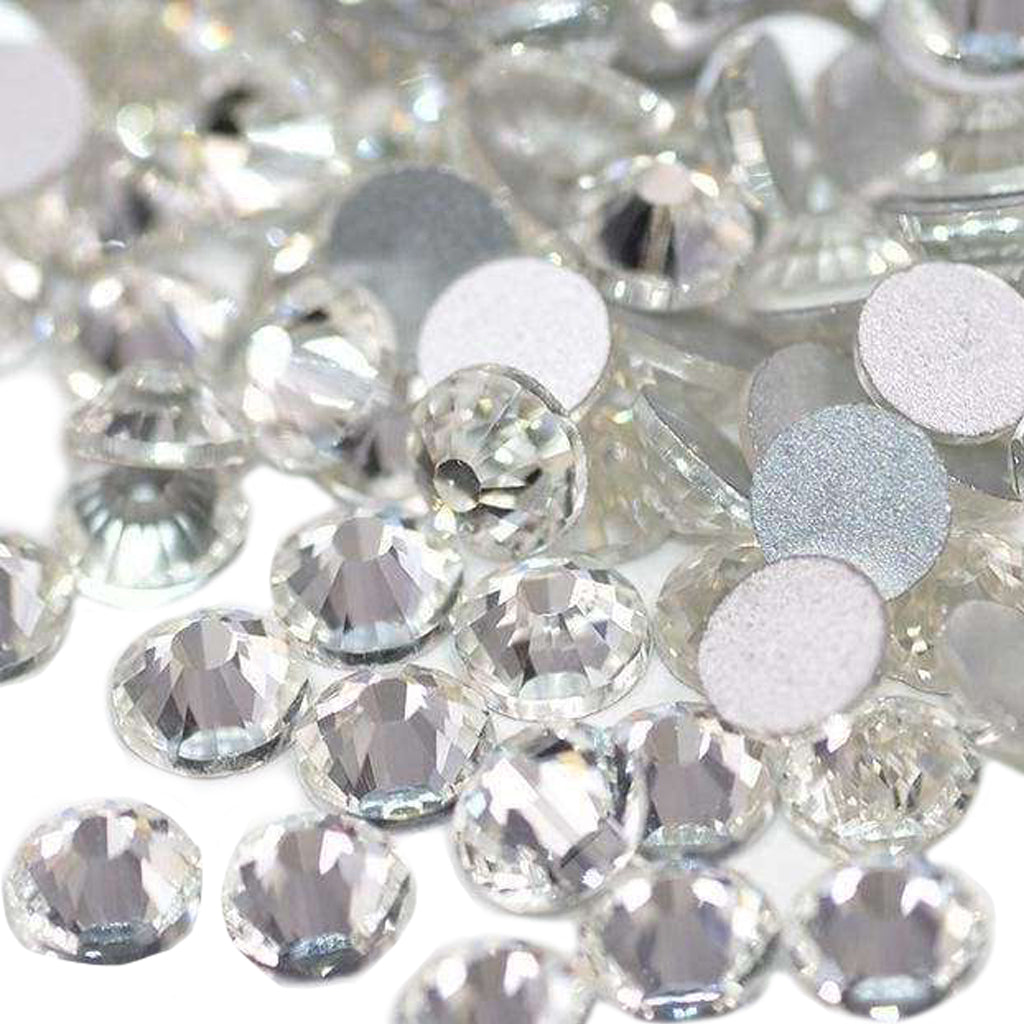 Rhinestone Flatbacks Bulk Bag, Crystal, Available in Multiple Sizes