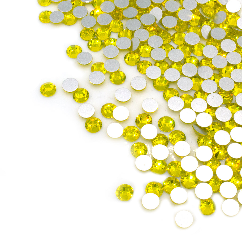 Rhinestone Flatbacks Bulk, Crystal, SS8, 2.5mm, approx. 1440pcs/bag, Available in 25 Colors